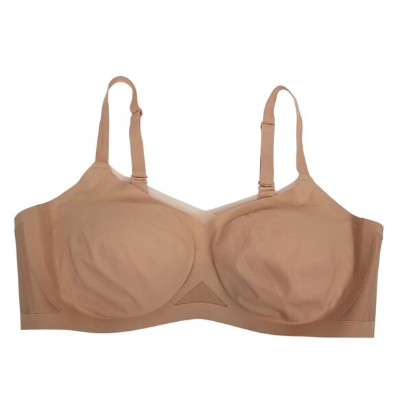 HoneyLove Women's Wire Free Wireless Crossover Bra Tan Size 2X 42 C/D - Picture 3 of 10